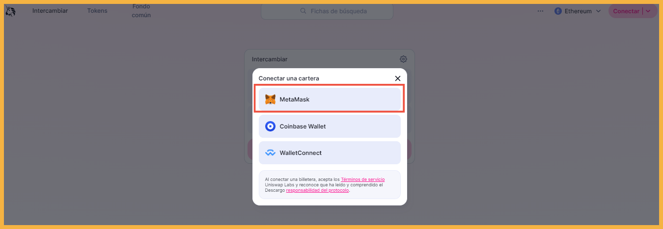 Conectar cartera Metamask