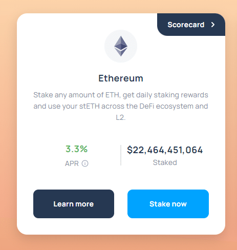 Staking líquido ETH